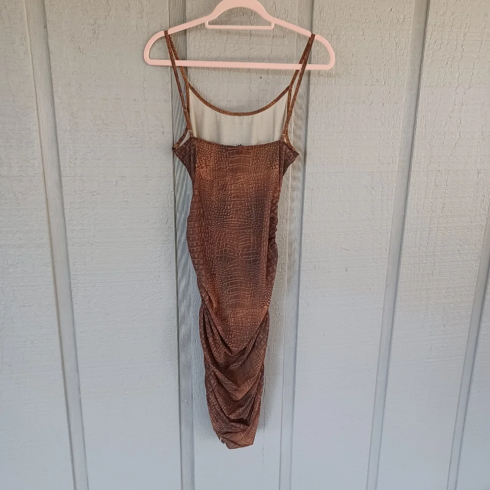 I AM GIA Selena Crocodile Sheer Dress Size M Women Sleeveless Pullover - Picture 6 of 14